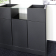 Barschrank, Material: Arpa fenix schwarz matt, Türen mit "Push to Open-Funktion"
